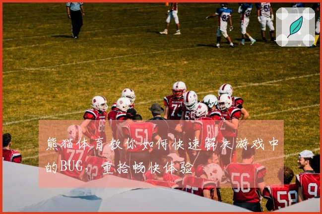 熊猫体育教你如何快速解决游戏中的BUG，重拾畅快体验